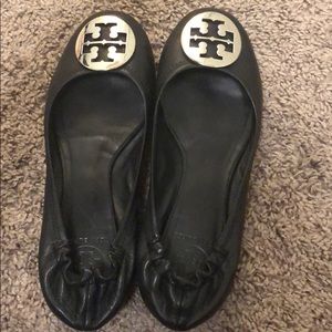 Tory Burch Miller flat black with silver accent